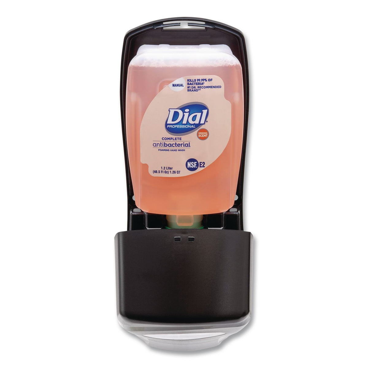 FIT Universal Manual Dispenser, 1.2 L, 4 x 5.13 x 10.5, Gray, 3/Carton