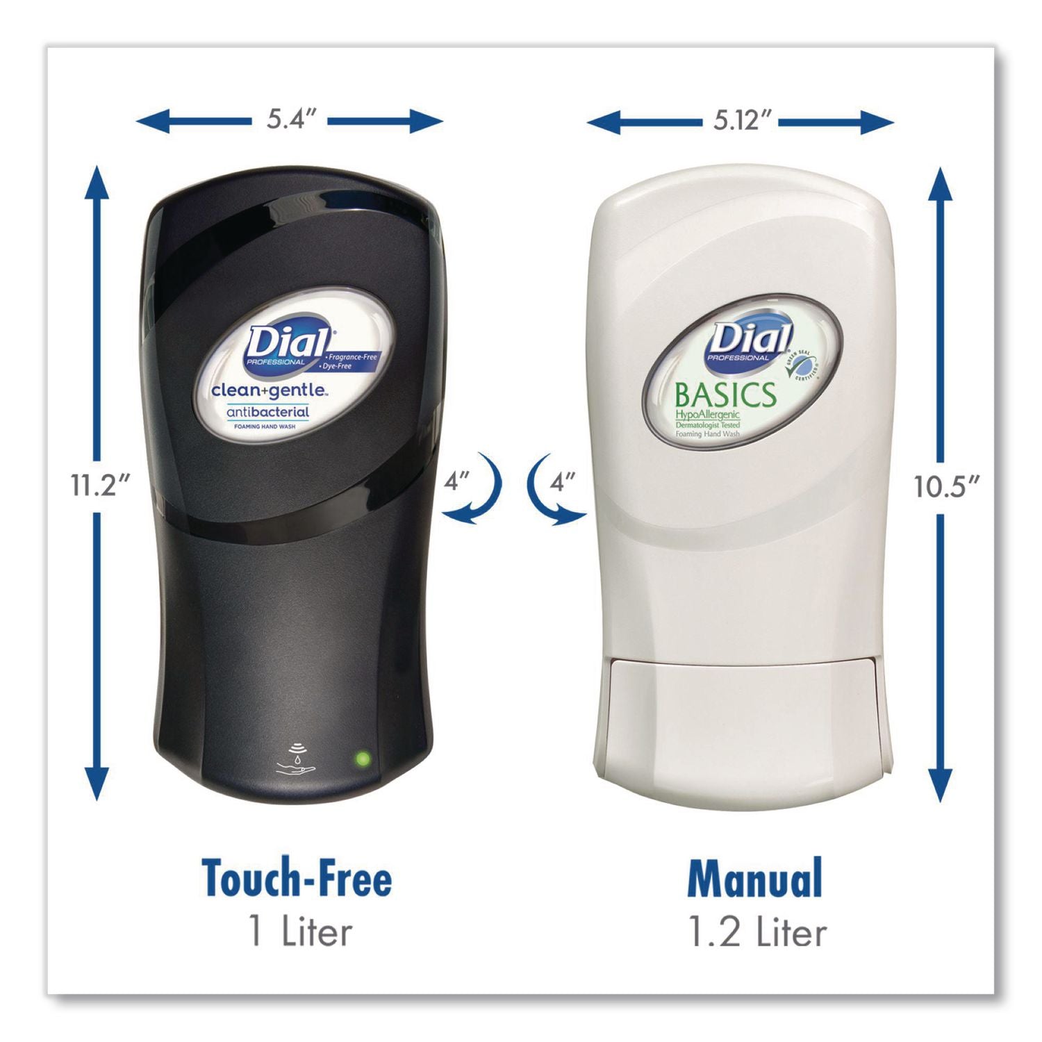 FIT Universal Touch Free Dispenser, 1 L, 4 x 5.4 x 11.2, Ivory, 3/Carton
