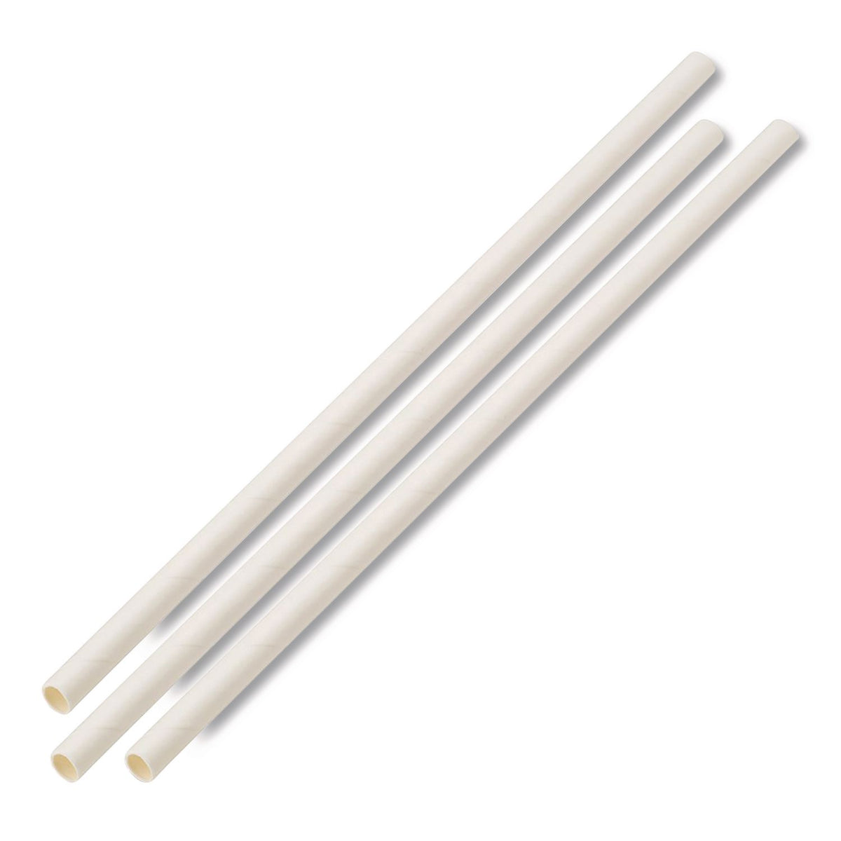 Unwrapped Paper Straws, 7.75" x 0.25" White, 4,800 Straws/Carton