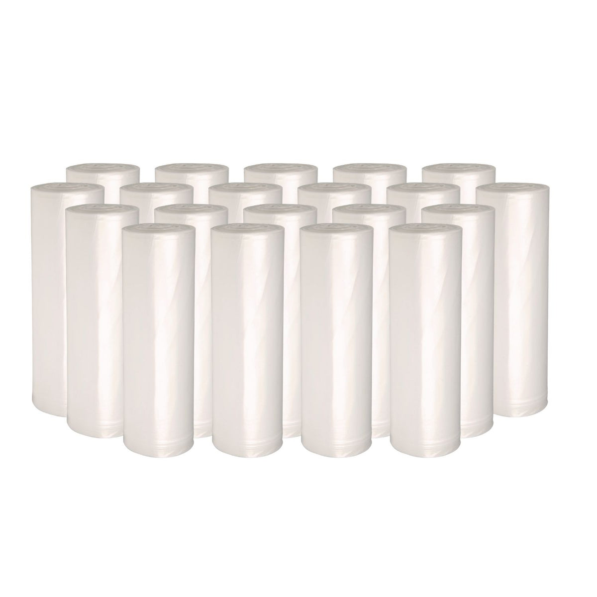 High Density Can Liners, 30 gal, 8 mic, 30" x 36", Natural, 25 Bags/Roll, 20 Rolls/Carton