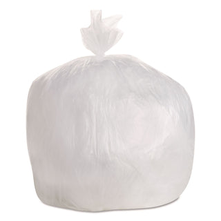 High Density Can Liners, 30 gal, 10 mic, 30" x 36", Natural, 25 Bags/Roll, 20 Rolls/Carton