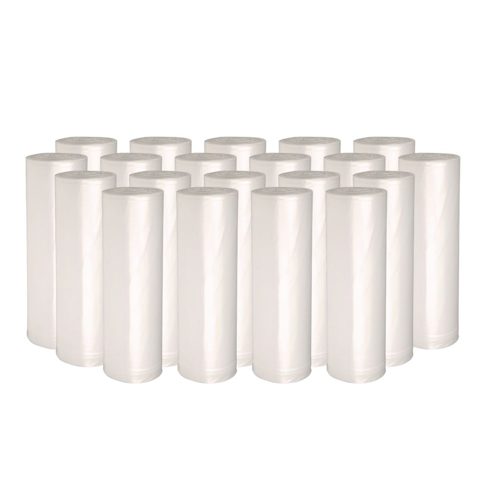High Density Can Liners, 30 gal, 10 mic, 30" x 36", Natural, 25 Bags/Roll, 20 Rolls/Carton