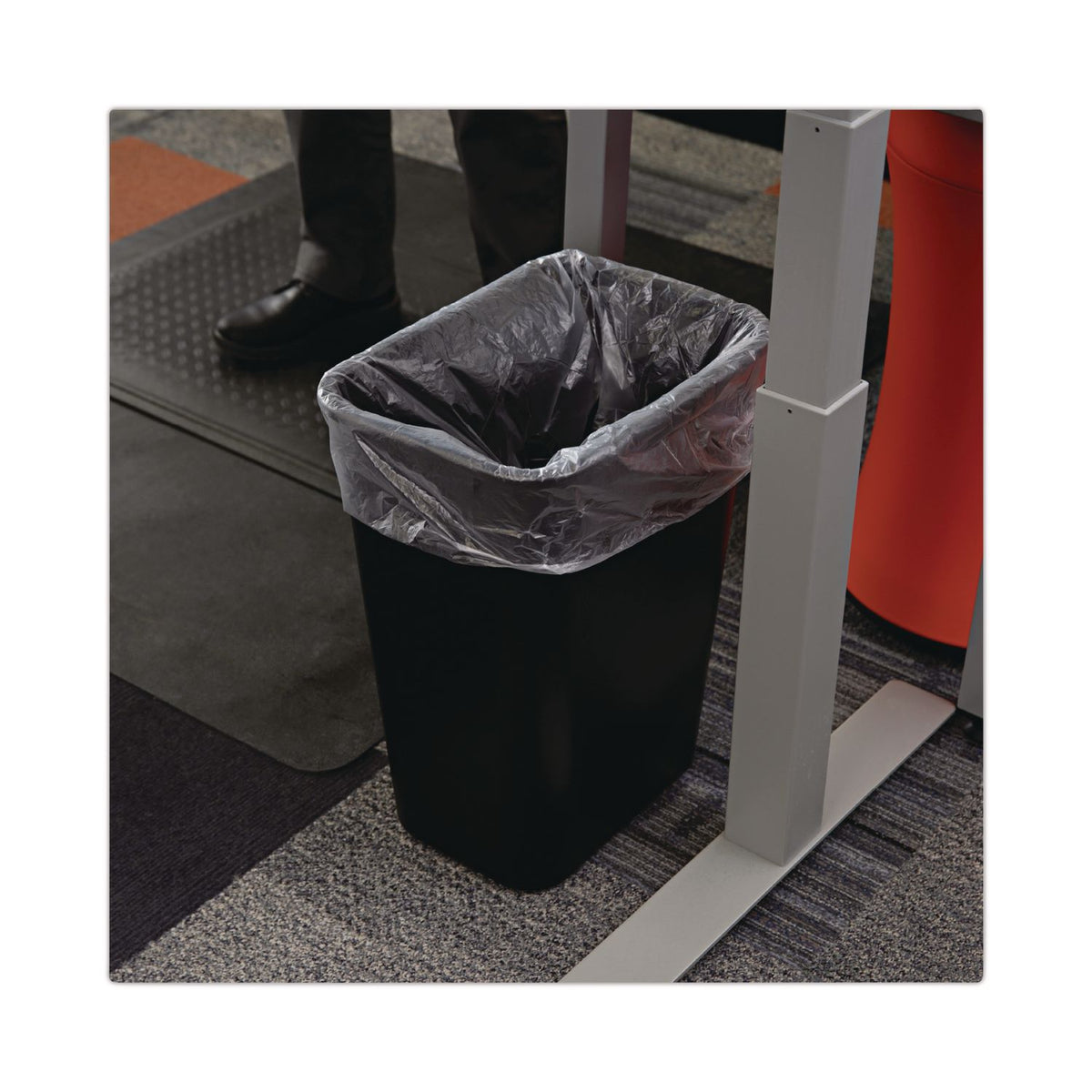 High Density Can Liners, 30 gal, 10 mic, 30" x 36", Natural, 25 Bags/Roll, 20 Rolls/Carton