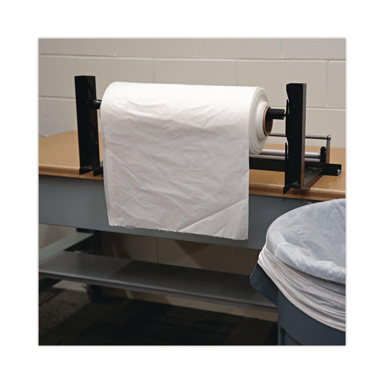 Industrial Drum Liners Rolls, 60 gal, 2.5 mil, 38 x 65, Clear, 1 Roll 50 Bags