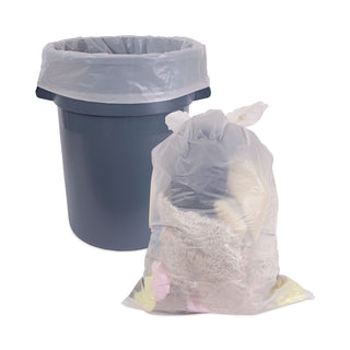 Industrial Drum Liners Rolls, 60 gal, 2.5 mil, 38 x 65, Clear, 1 Roll 50 Bags