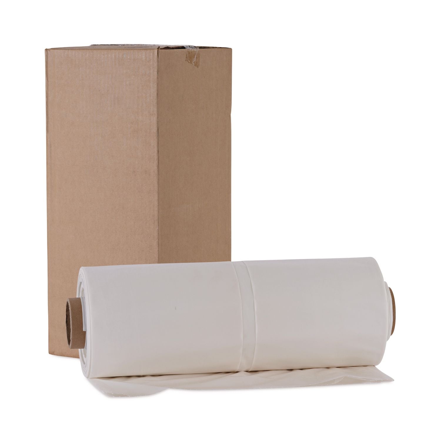 Industrial Drum Liners Rolls, 60 gal, 2.5 mil, 38 x 65, Clear, 1 Roll 50 Bags