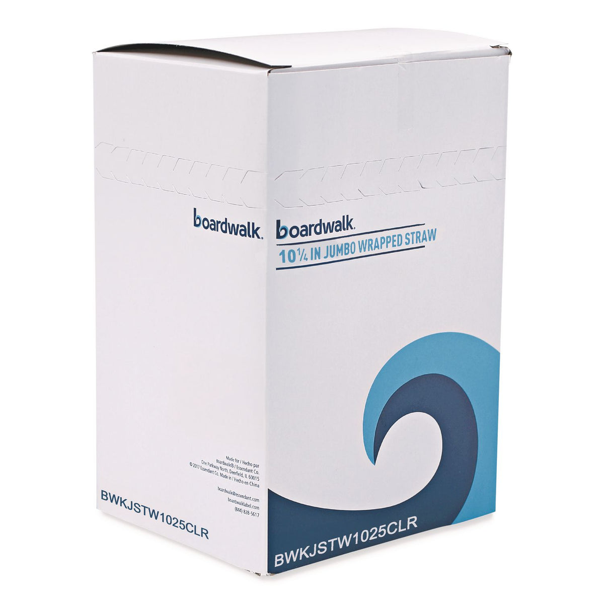 Wrapped Giant Straws, 10.25", Polypropylene, Clear, 1,000/Carton
