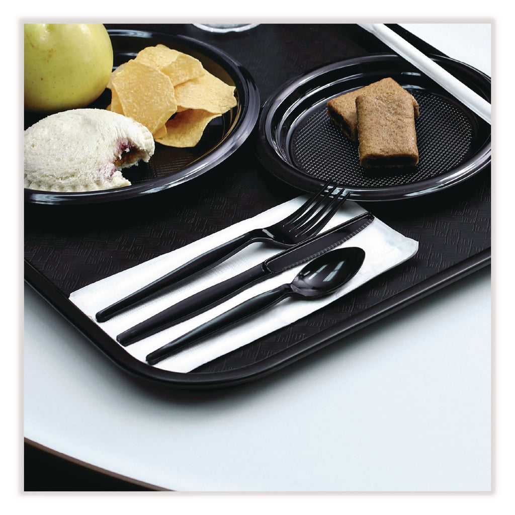 Heavyweight Wrapped Polypropylene Cutlery, Knife, Black, 1,000/Carton