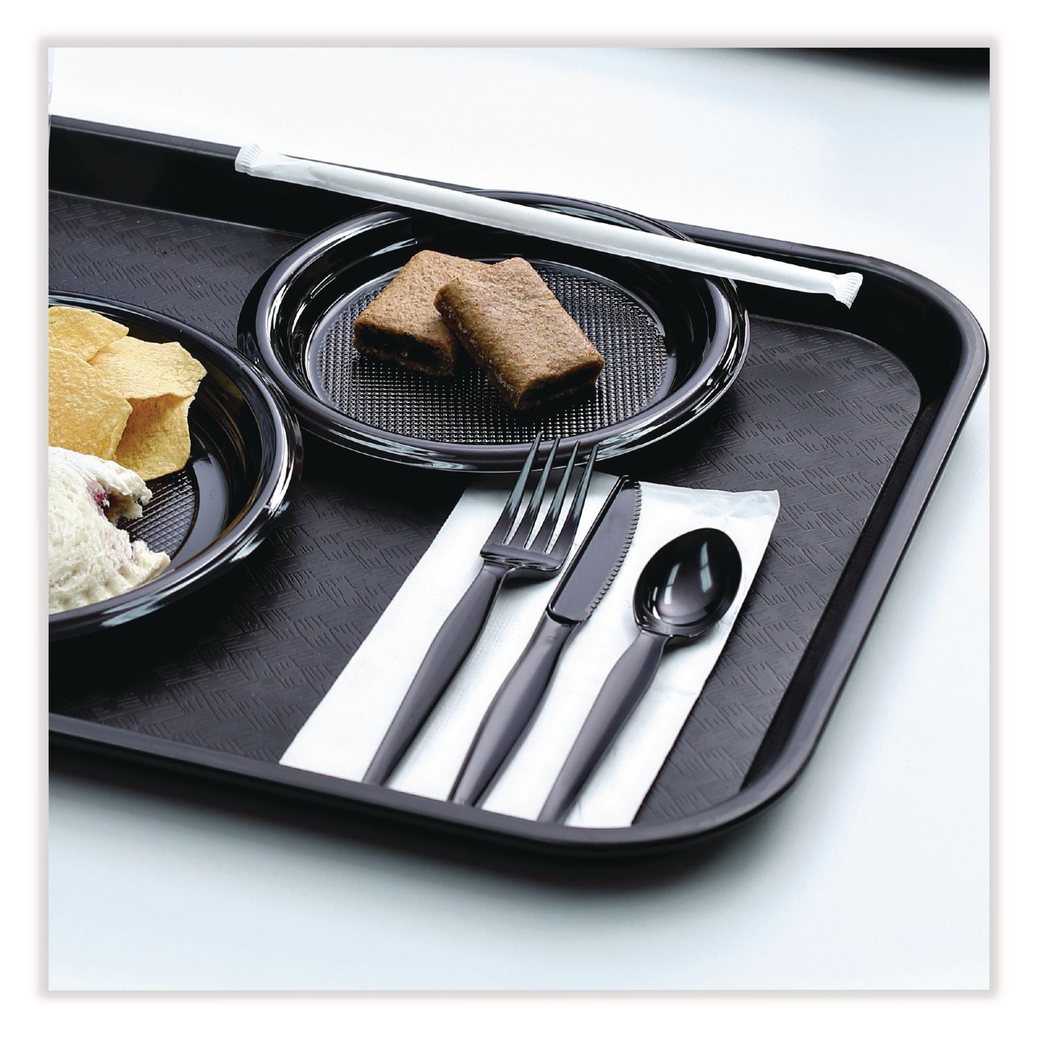 Heavyweight Wrapped Polypropylene Cutlery, Knife, Black, 1,000/Carton