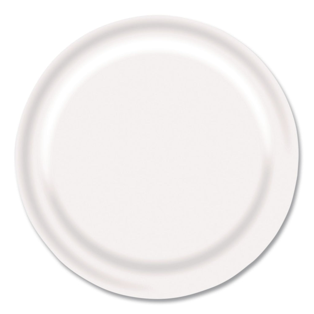Paper Dinnerware, Plate, 9" Diameter, White, 1,000/Carton