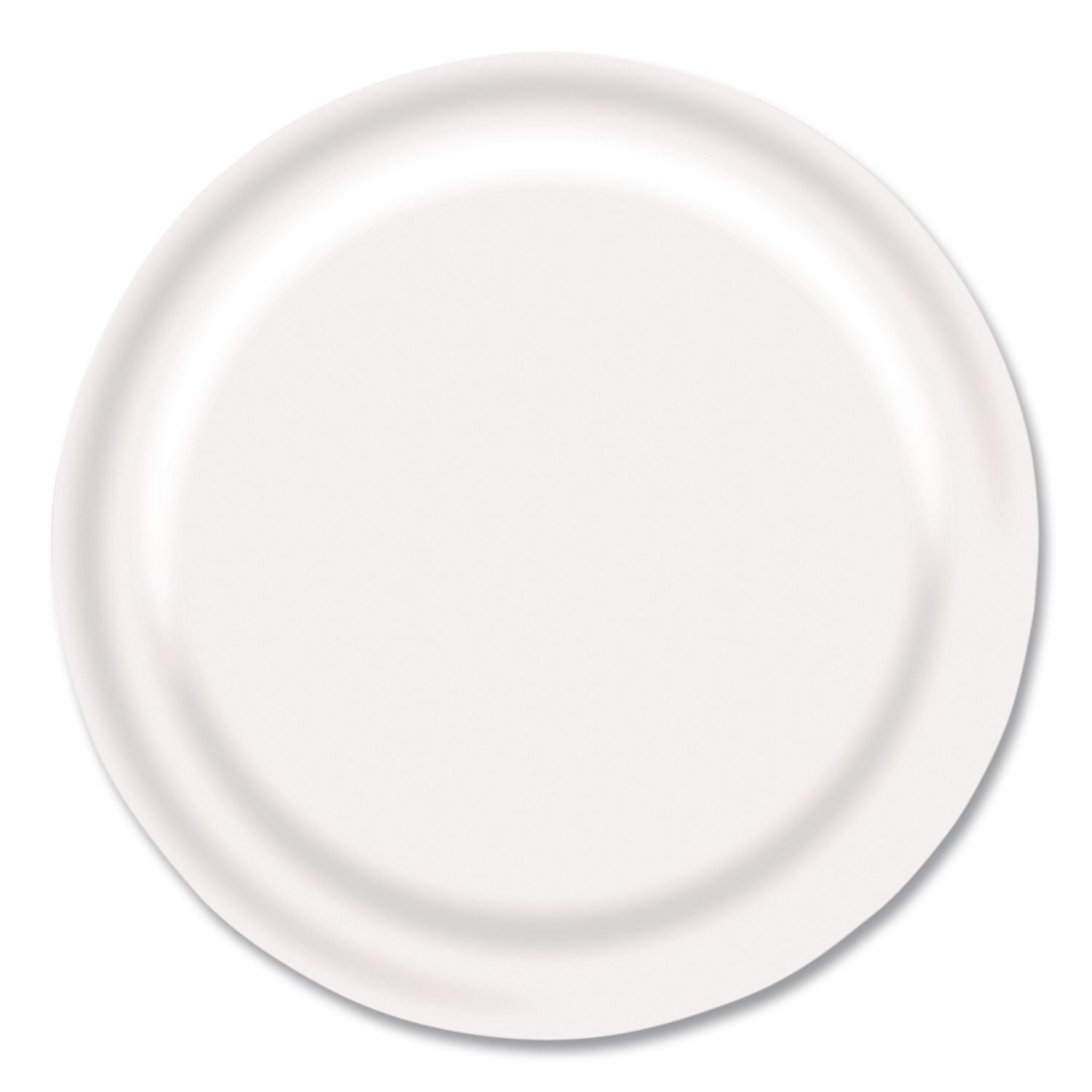 Paper Dinnerware, Plate, 9" Diameter, White, 1,000/Carton