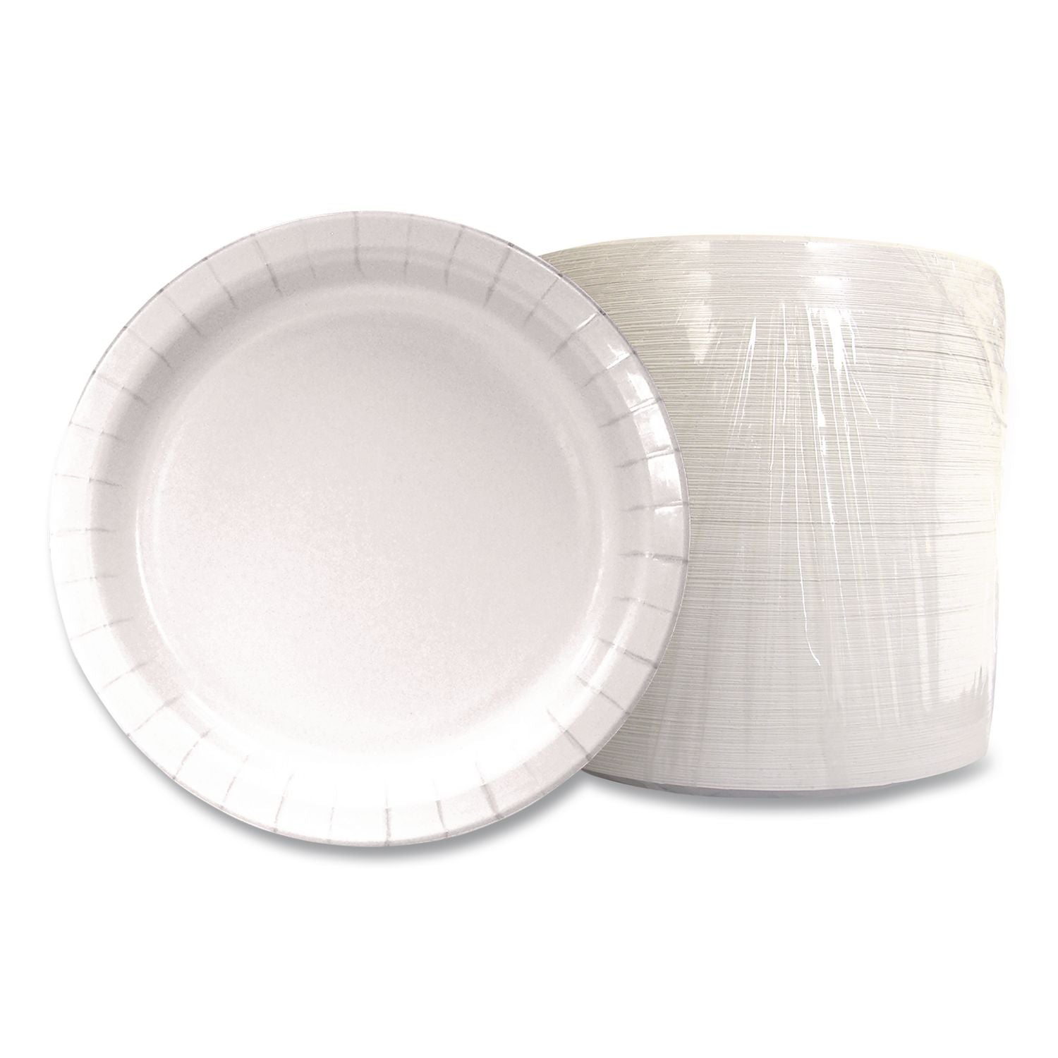 Paper Dinnerware, Plate, 9" Diameter, White, 1,000/Carton