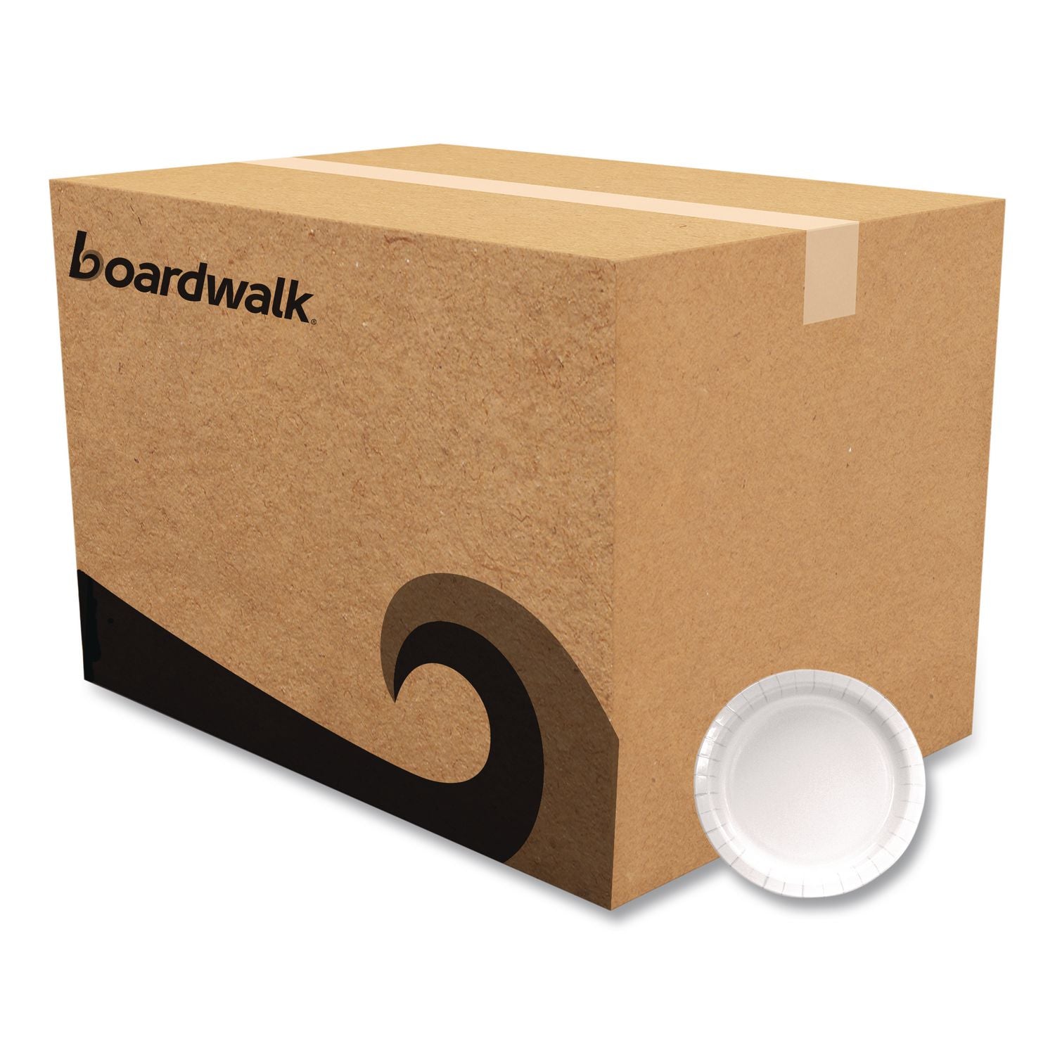 Paper Dinnerware, Plate, 9" Diameter, White, 1,000/Carton