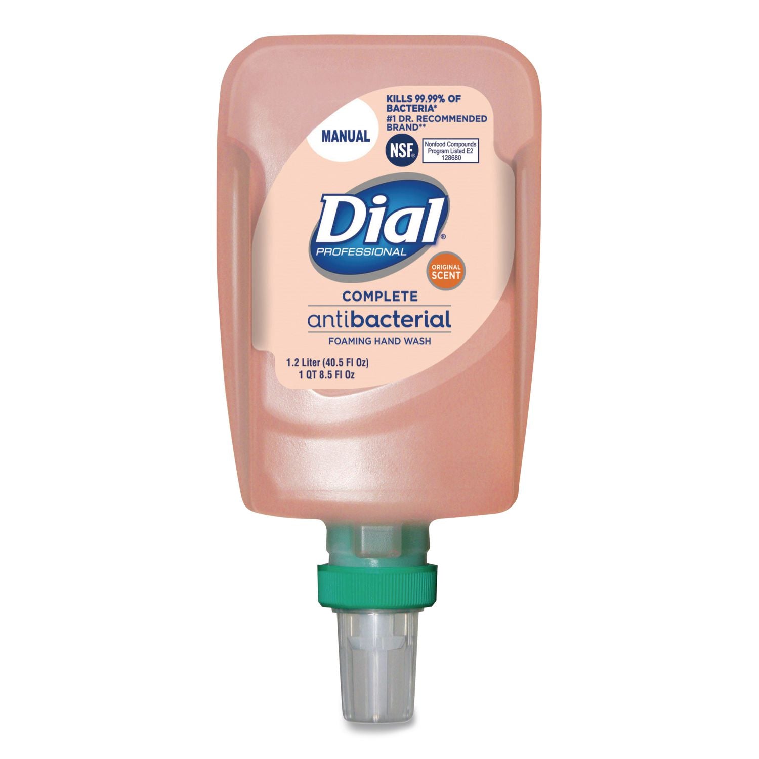 Antibacterial Foaming Hand Wash Refill for FIT Manual Dispenser, Original, 1.2 L, 3/Carton
