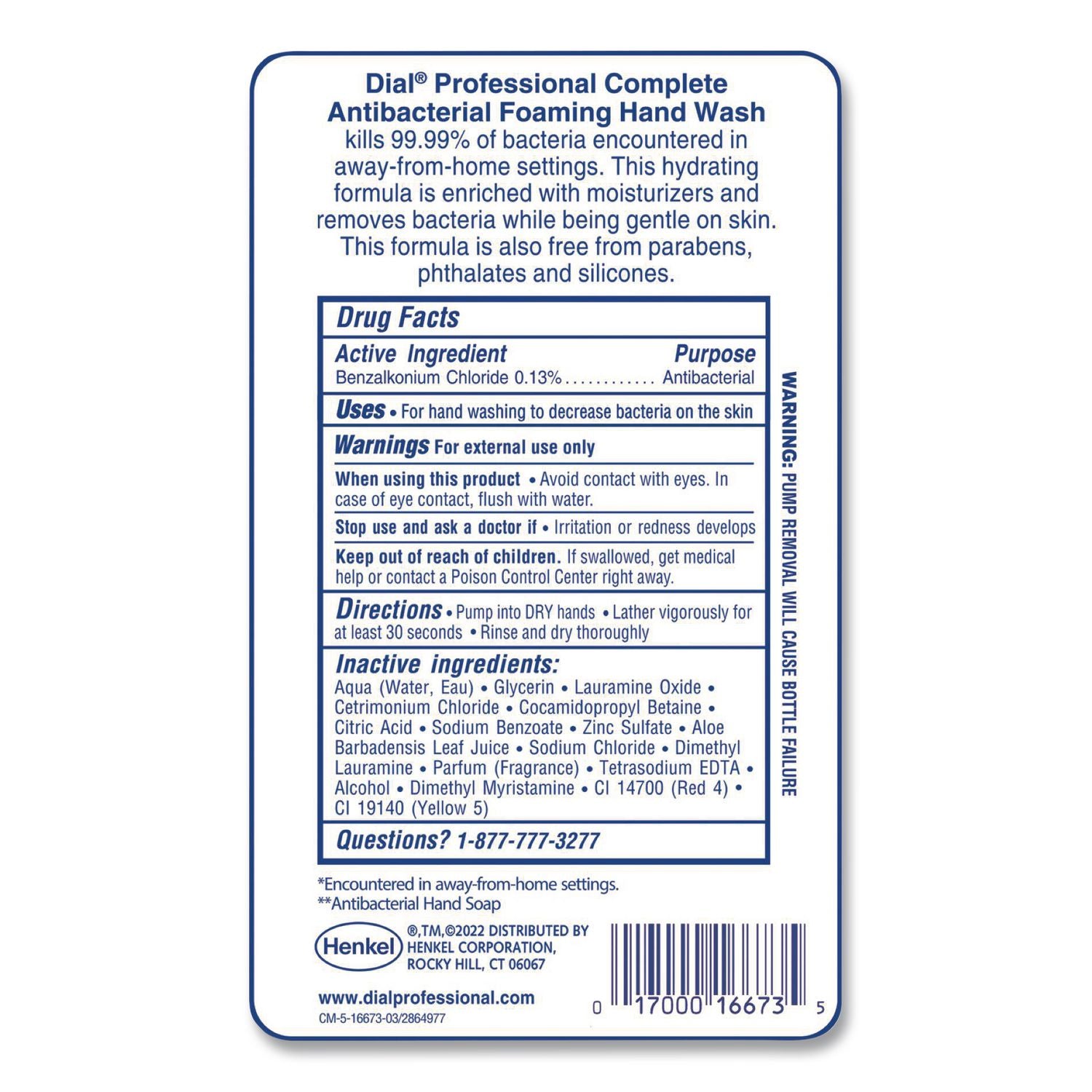 Antibacterial Foaming Hand Wash Refill for FIT Touch Free Dispenser, Original, 1 L, 3/Carton