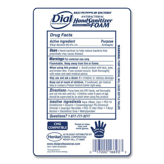 Antibacterial Foaming Hand Sanitizer Refill for FIT Touch Free Dispenser, 1 L Bottle, Fragrance-Free, 3/Carton