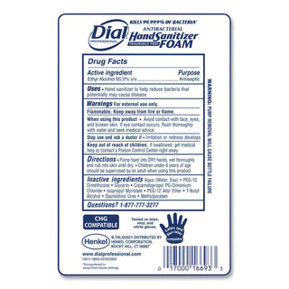 Antibacterial Foaming Hand Sanitizer Refill for FIT Touch Free Dispenser, 1 L Bottle, Fragrance-Free