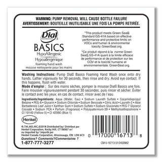 Basics Hypoallergenic Foaming Hand Wash Refill for FIT Manual Dispenser, Honeysuckle, 1.2 L, 3/Carton