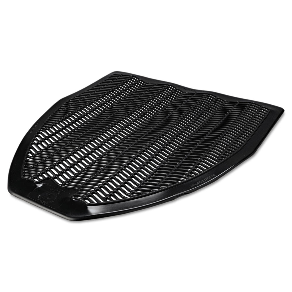 Disposable Urinal Floor Mat, Nonslip, Fresh Blast Scent, 17.5 x 20.38, Black, 6/Carton