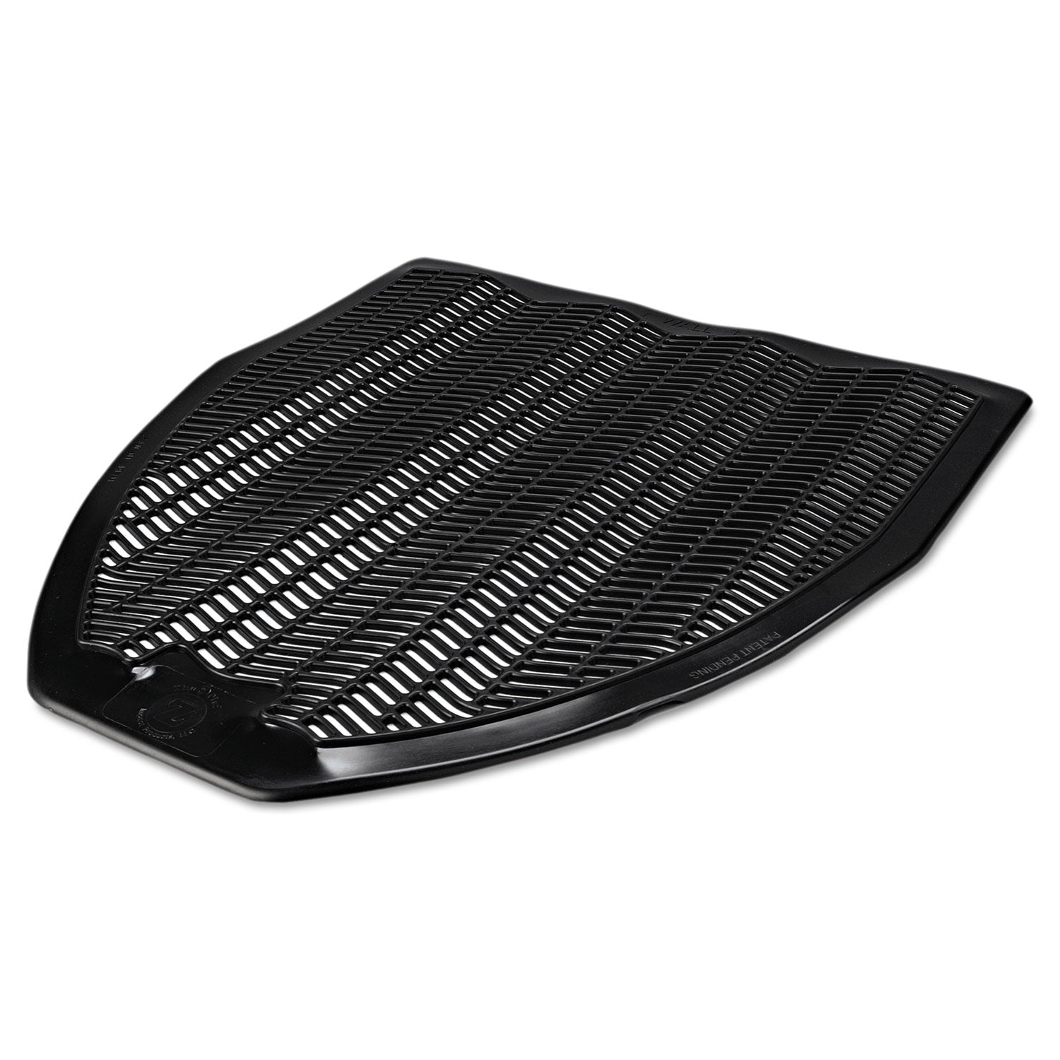 Disposable Urinal Floor Mat, Nonslip, Fresh Blast Scent, 17.5 x 20.38, Black, 6/Carton