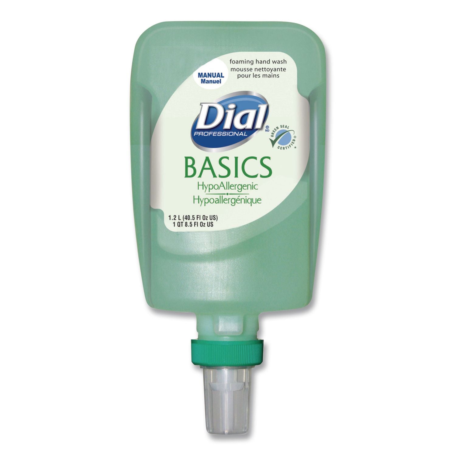 Basics Hypoallergenic Foaming Hand Wash Refill for FIT Manual Dispenser, Honeysuckle, 1.2 L