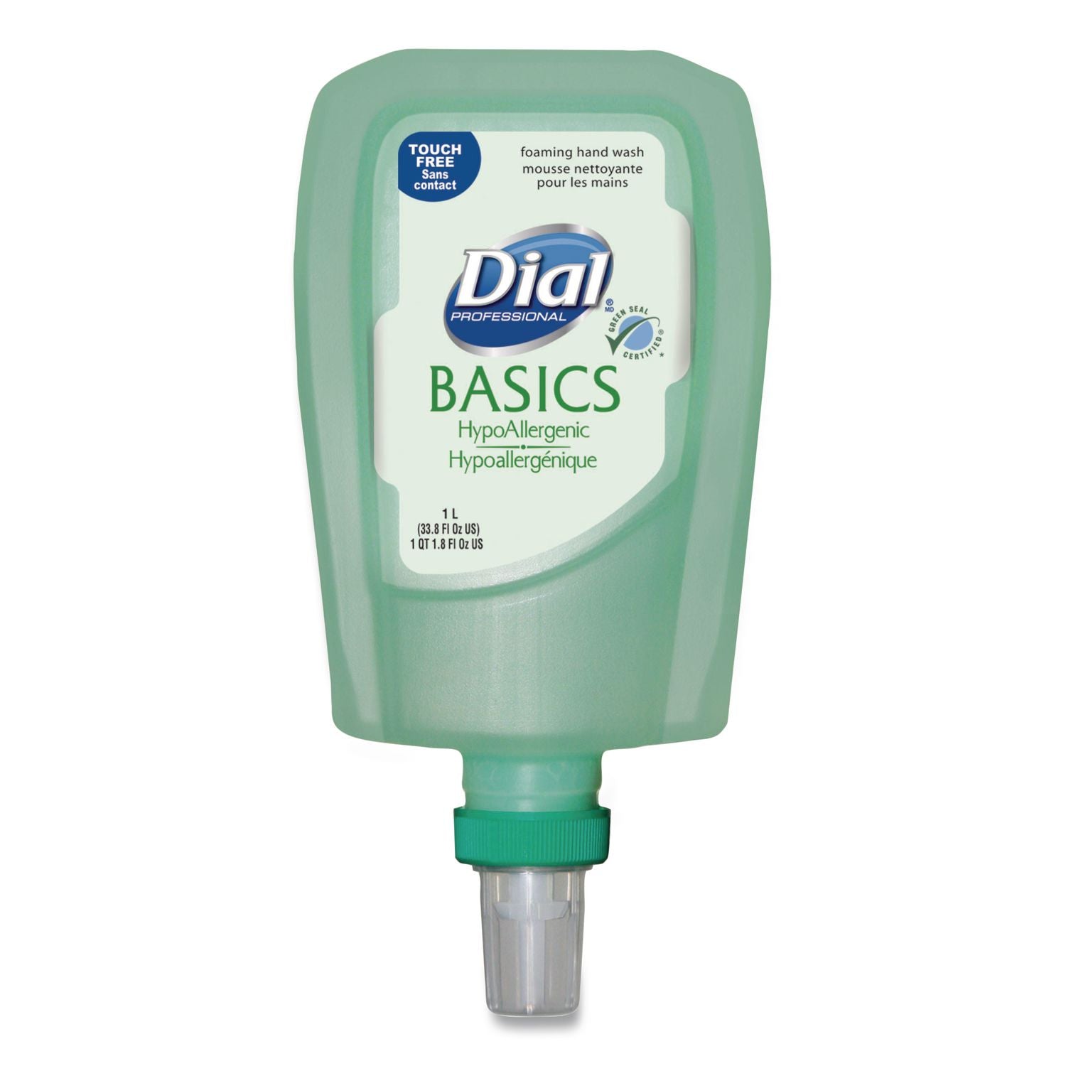 Basics Hypoallergenic Foaming Hand Wash Refill for FIT Touch Free Dispenser, Honeysuckle, 1 L