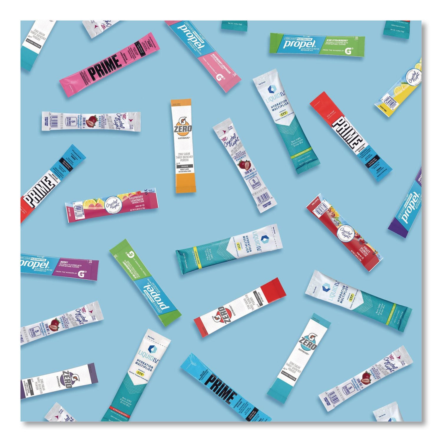 Drink Mixes Snack Box, 50 Assorted Mixes/Box, Ships in 1-3 Business Days