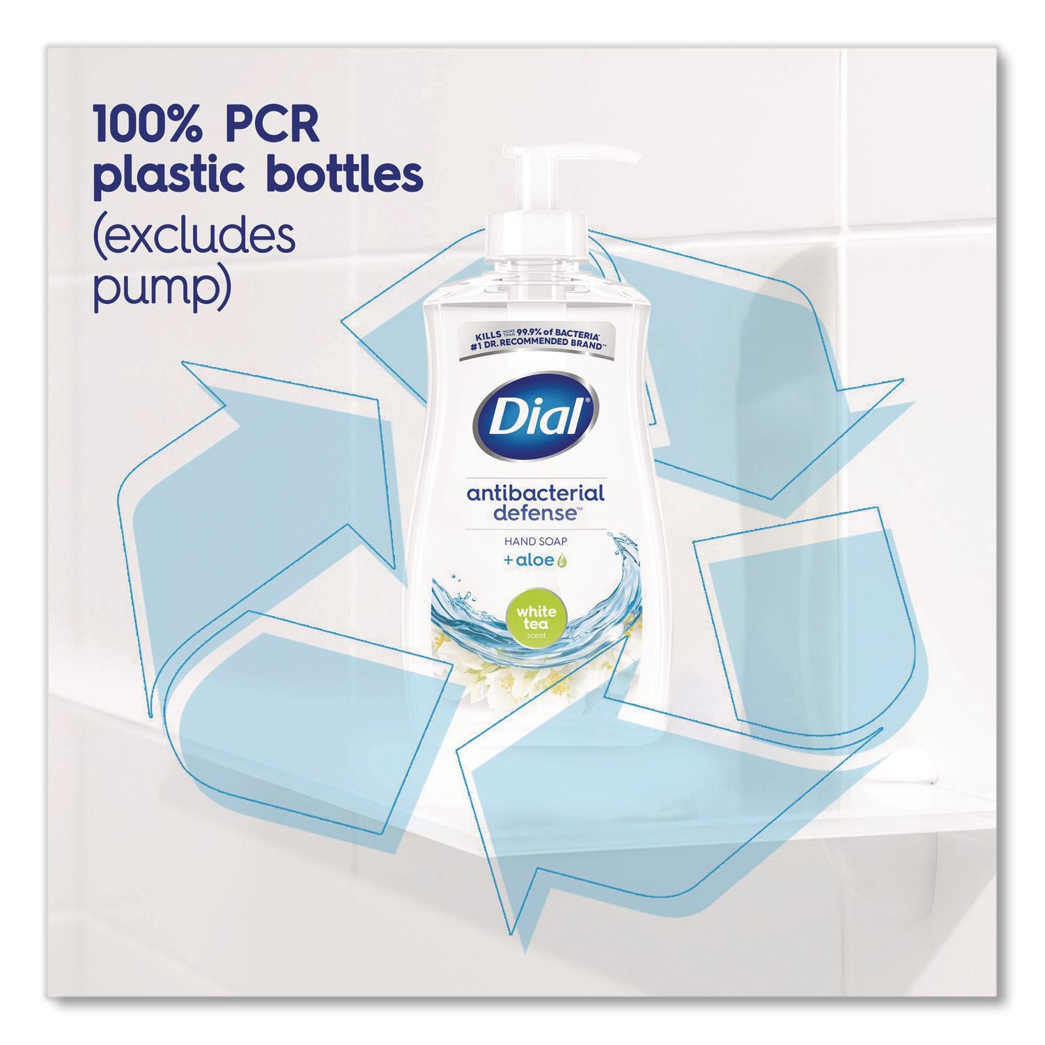 Antibacterial Liquid Hand Soap, White Tea Scent, 11 oz Pump Bottle, 12/Carton