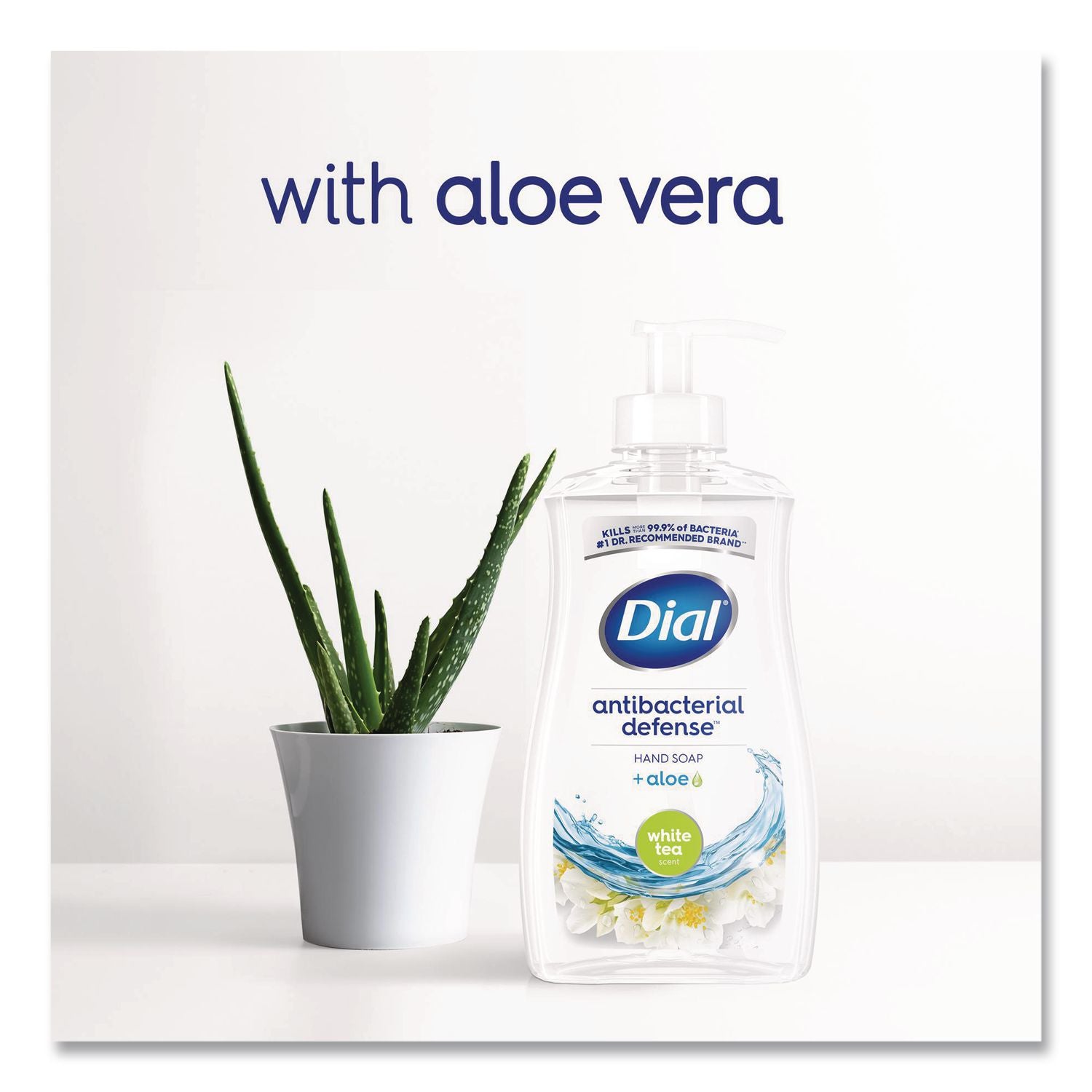 Antibacterial Liquid Hand Soap, White Tea Scent, 11 oz Pump Bottle, 12/Carton