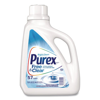 Free and Clear Liquid Laundry Detergent, Unscented, 75 oz Bottle