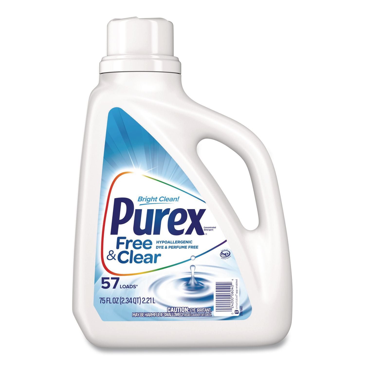 Free and Clear Liquid Laundry Detergent, Unscented, 75 oz Bottle