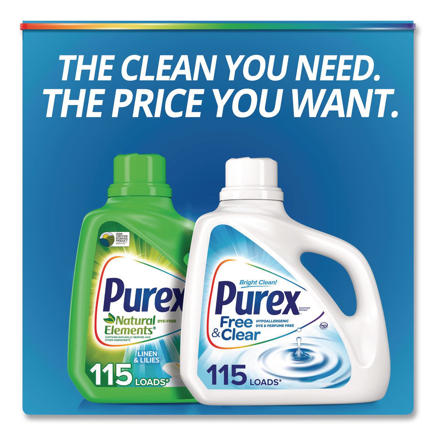 Free and Clear Liquid Laundry Detergent, Unscented, 75 oz Bottle