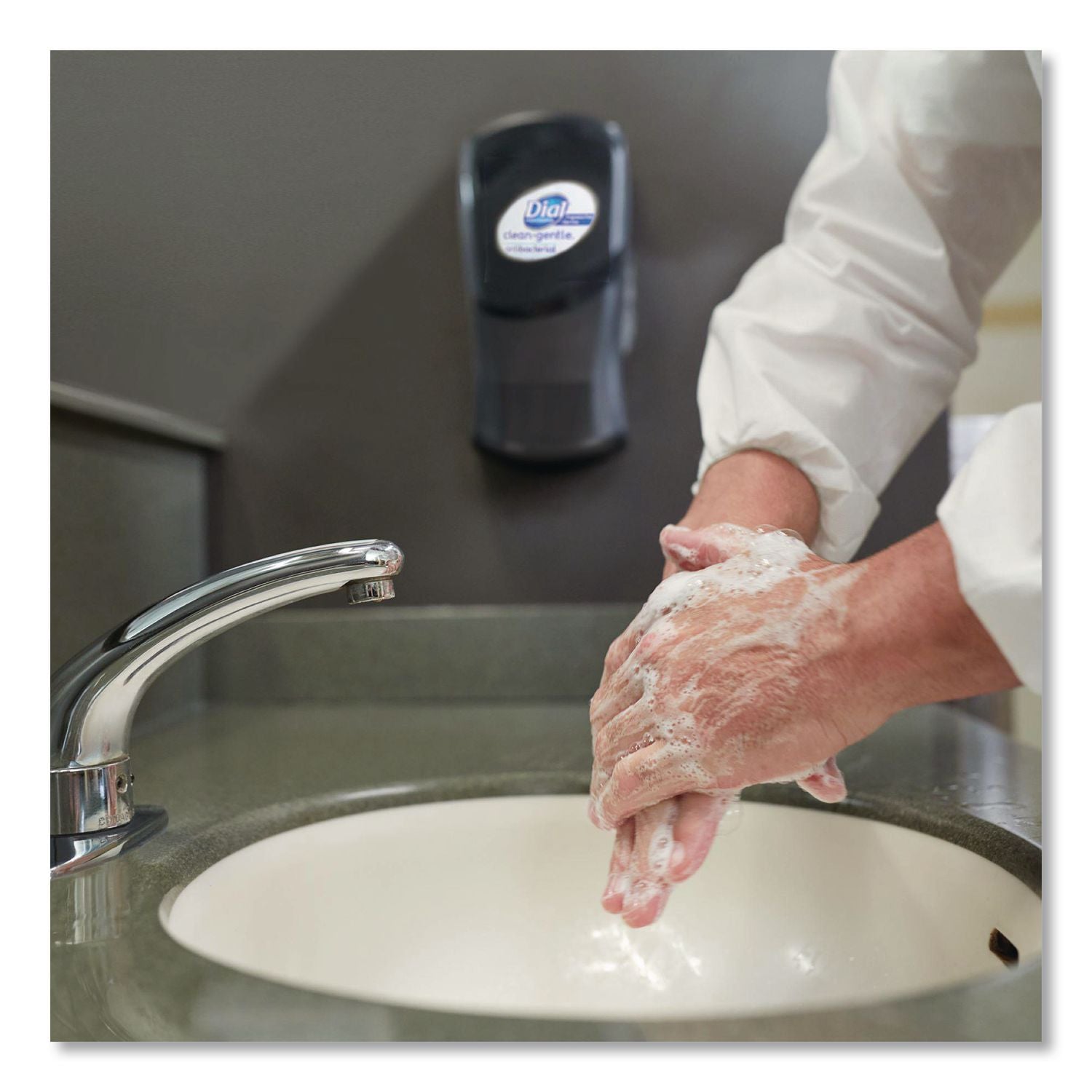 Clean+Gentle Antibacterial Foaming Hand Wash Refill for FIT Manual Dispenser, Fragrance Free, 1.2 L, 3/Carton