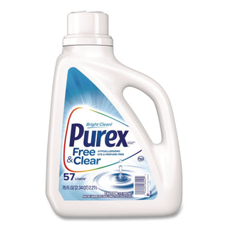 Free and Clear Liquid Laundry Detergent, Unscented, 75 oz Bottle, 6/Carton