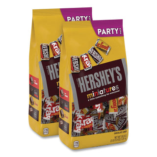 Chocolate Miniatures Party Pack Assortment, 35.9 oz Bag, 2 Bags/Carton, Ships in 1-3 Business Days