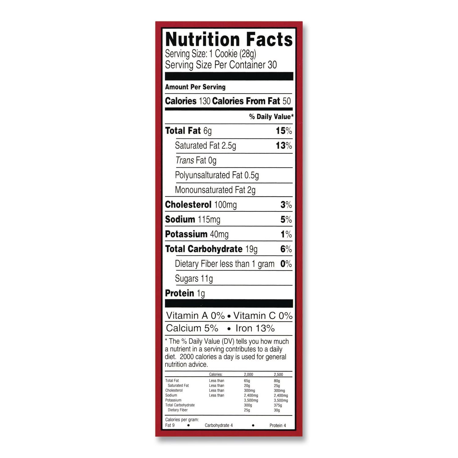 Milk Chocolate Chip Cookies, 1 oz, Indidually Wrapped Pack, 30/Carton, Ships in 1-3 Business Days