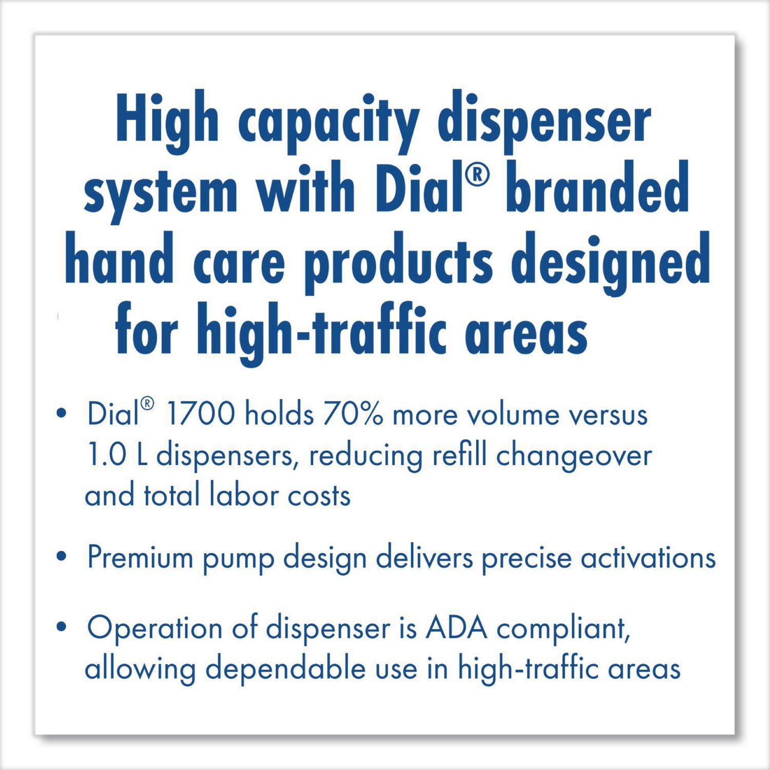Dial 1700 Manual Dispenser, 1.7 L, 12.66 x 7.07 x 3.95, Smoke, 3/Carton