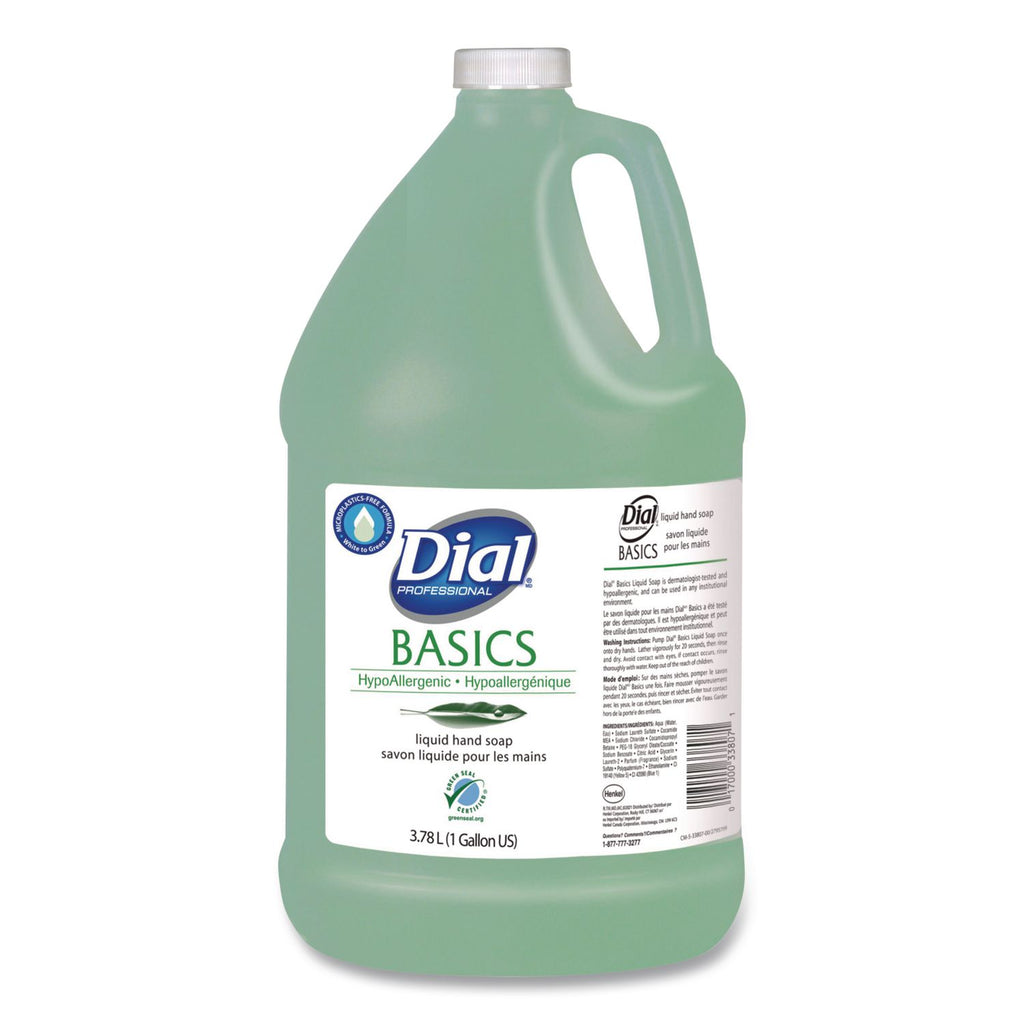 Basics MP Free Liquid Hand Soap, Honeysuckle, 3.78 L Refill Bottle, 4/Carton