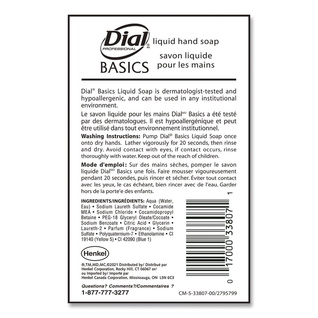 Basics MP Free Liquid Hand Soap, Honeysuckle, 3.78 L Refill Bottle, 4/Carton