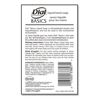 Basics MP Free Liquid Hand Soap, Honeysuckle, 3.78 L Refill Bottle, 4/Carton