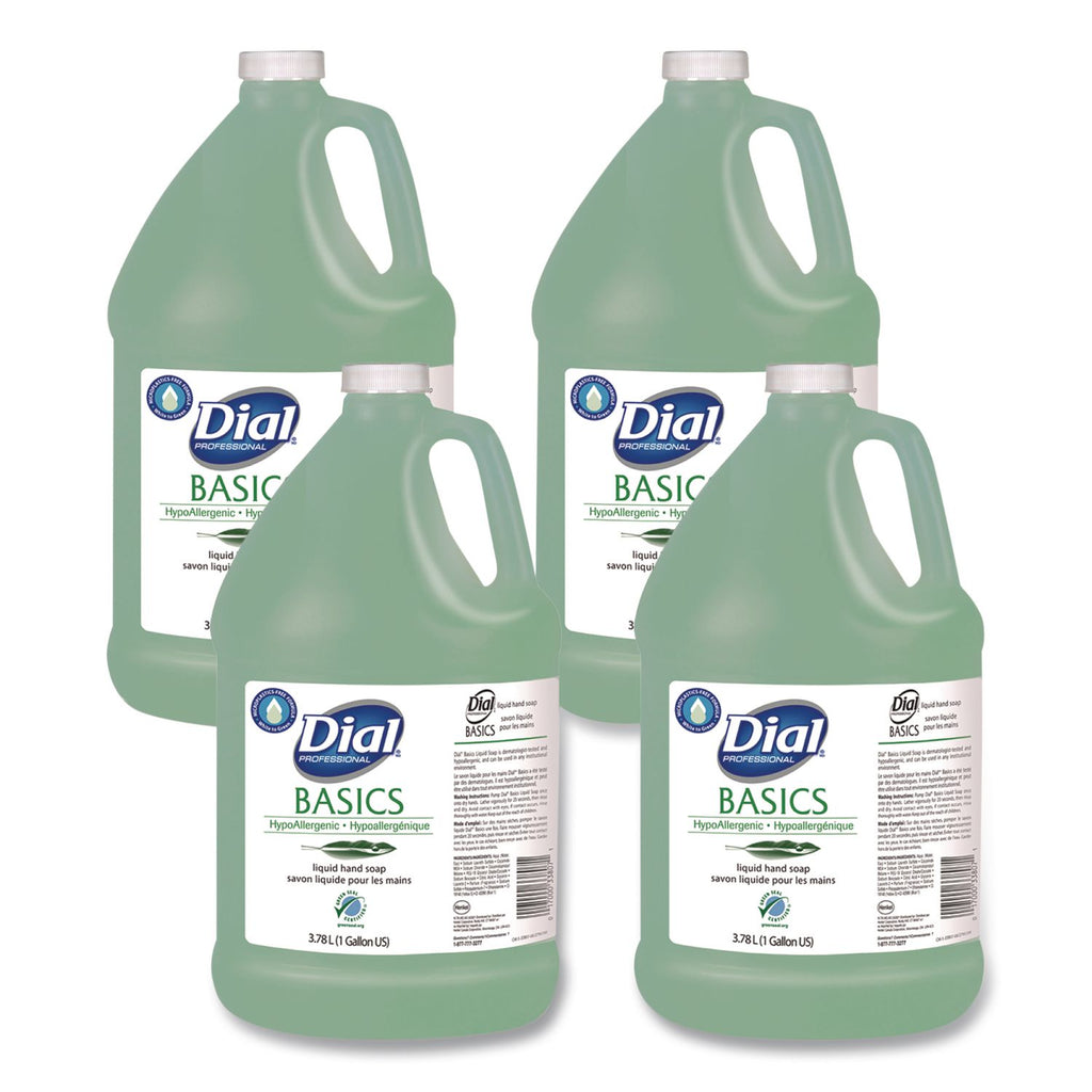 Basics MP Free Liquid Hand Soap, Honeysuckle, 3.78 L Refill Bottle, 4/Carton