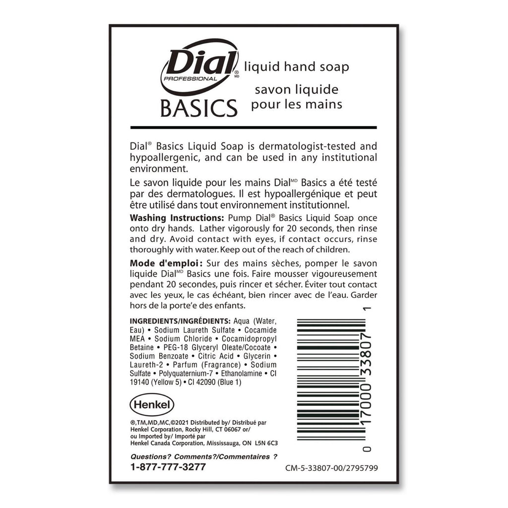 Basics MP Free Liquid Hand Soap, Honeysuckle, 3.78 L Refill Bottle