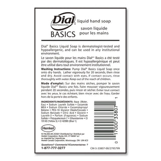 Basics MP Free Liquid Hand Soap, Honeysuckle, 3.78 L Refill Bottle