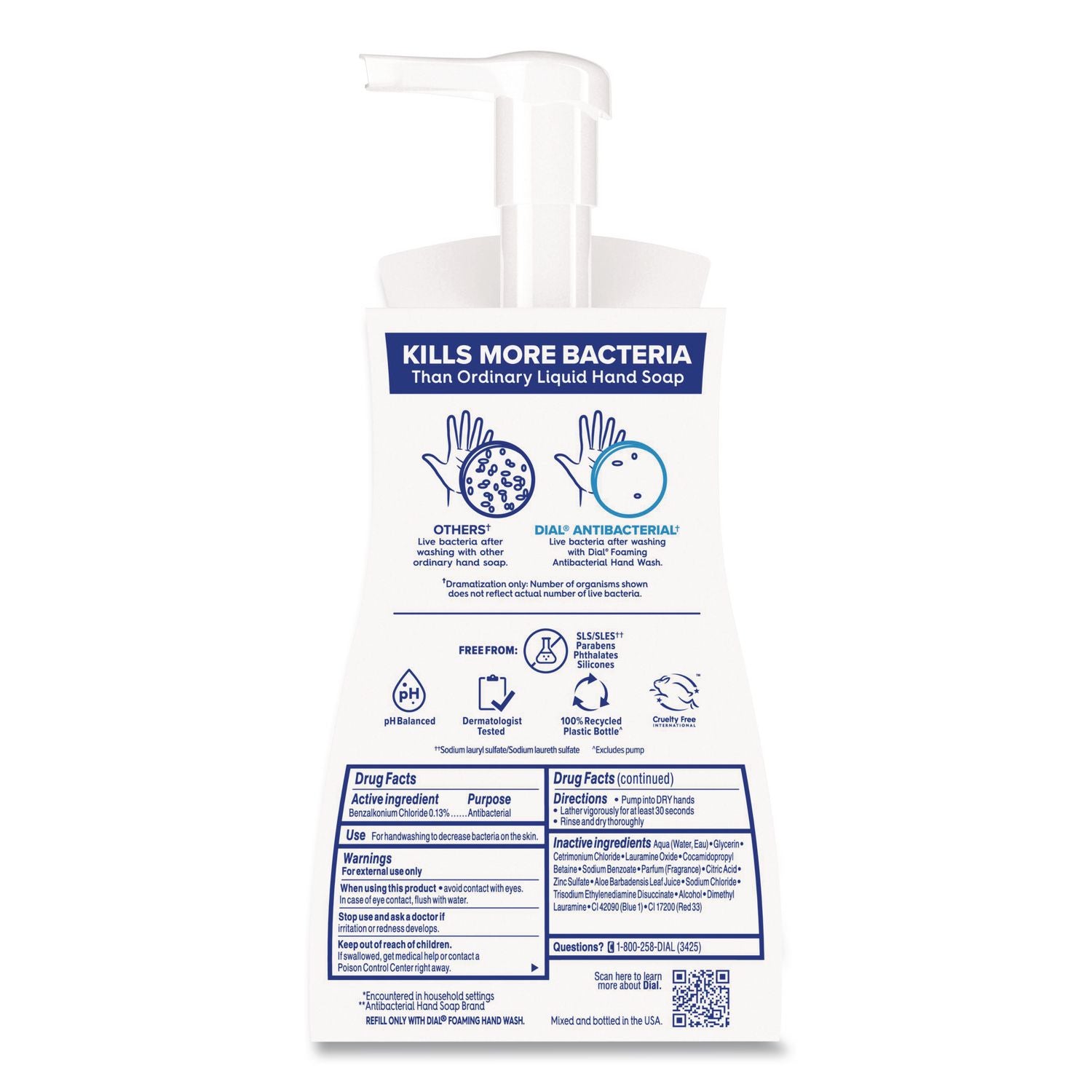 Antibacterial Foaming Hand Wash, Coconut Water, 10 oz, 8/Carton