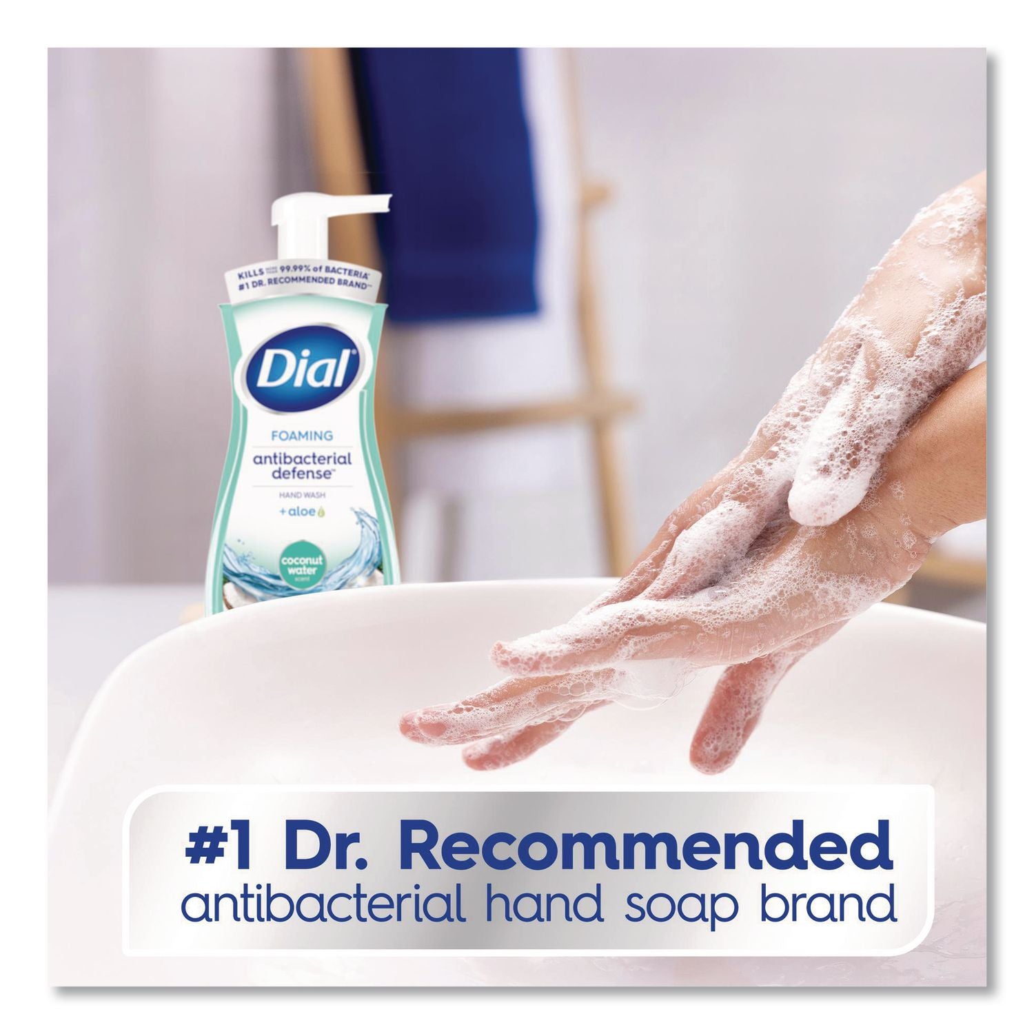 Antibacterial Foaming Hand Wash, Coconut Water, 10 oz, 8/Carton