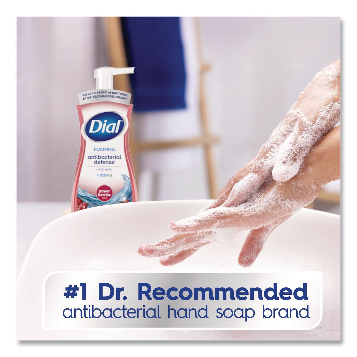 Antibacterial Foaming Hand Wash, Power Berries, 10 oz, 8/Carton