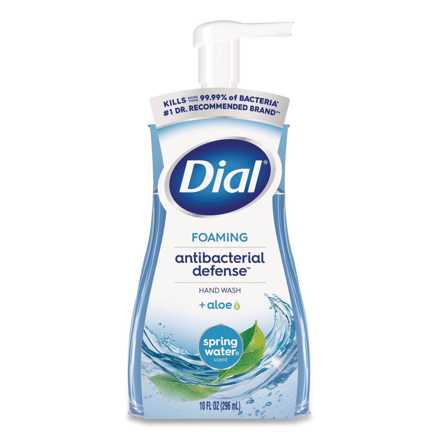 Antibacterial Foaming Hand Wash, Spring Water, 10 oz Pump Bottle, 8/Carton