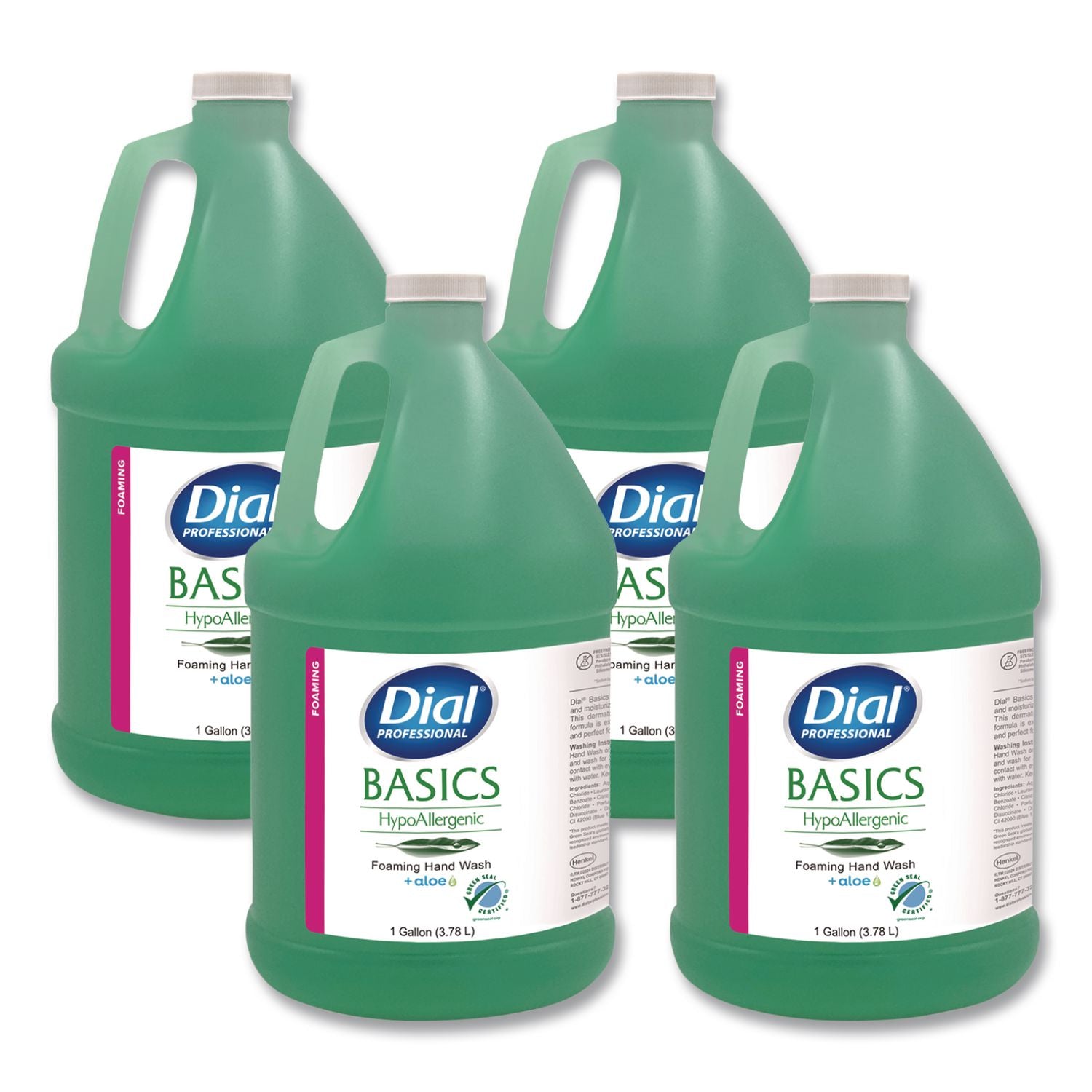 Basics Hypoallergenic Hand Wash, Honeysuckle Scent, 1 gal Bottle, 4/Carton