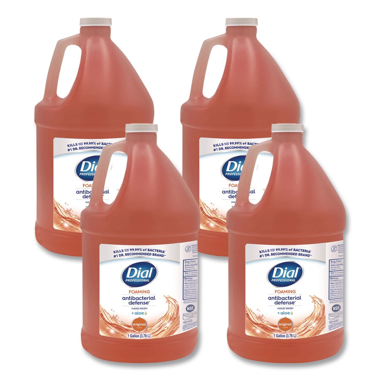 Antibacterial Foaming Hand Wash, Plus Aloe, Original, 1 gal, 4/Carton