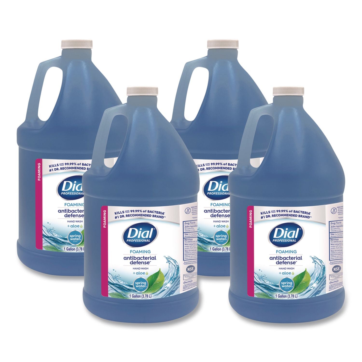 Antibacterial Foaming Hand Wash, Spring Water Scent, 1 gal Bottle, 4/Carton